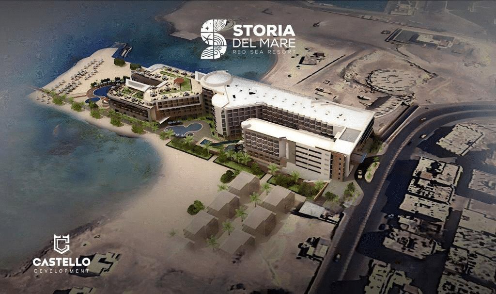 Aerial view of Storia Del Mare, a premium sea view property in Hurghada.