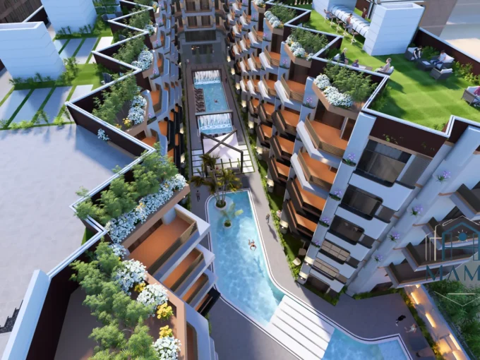 Typical floor plan layout for Ibiza Bay Hurghada apartments