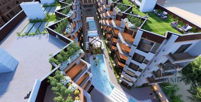 Typical floor plan layout for Ibiza Bay Hurghada apartments