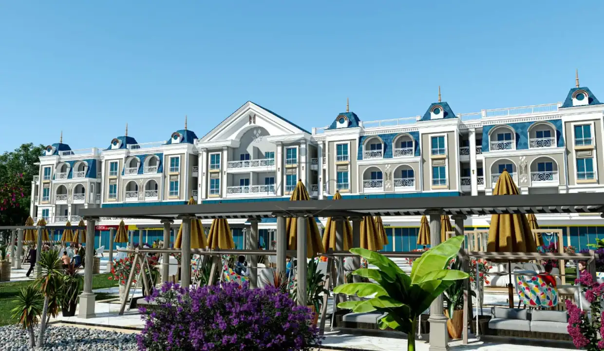 Modern beachfront luxury apartments in Hurghada's Intercontinental District with sea views.