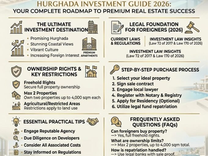 Modern property exterior with sea view in Hurghada.