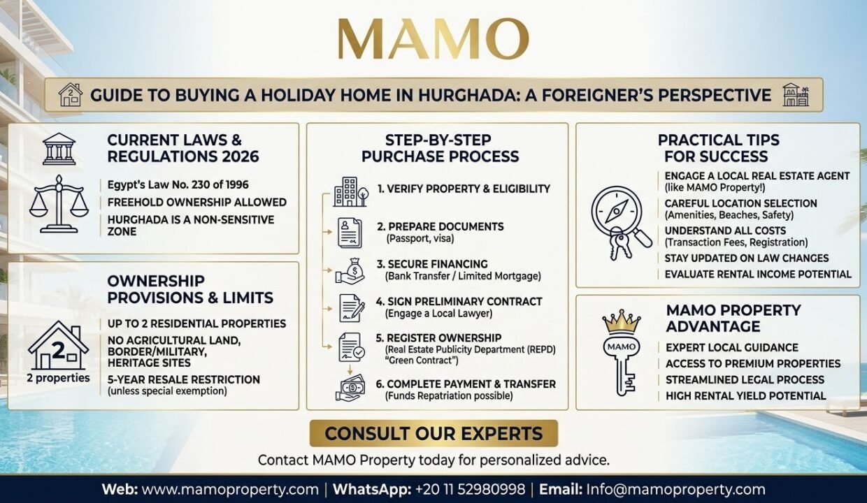 Sea view apartment with modern interiors in Hurghada.