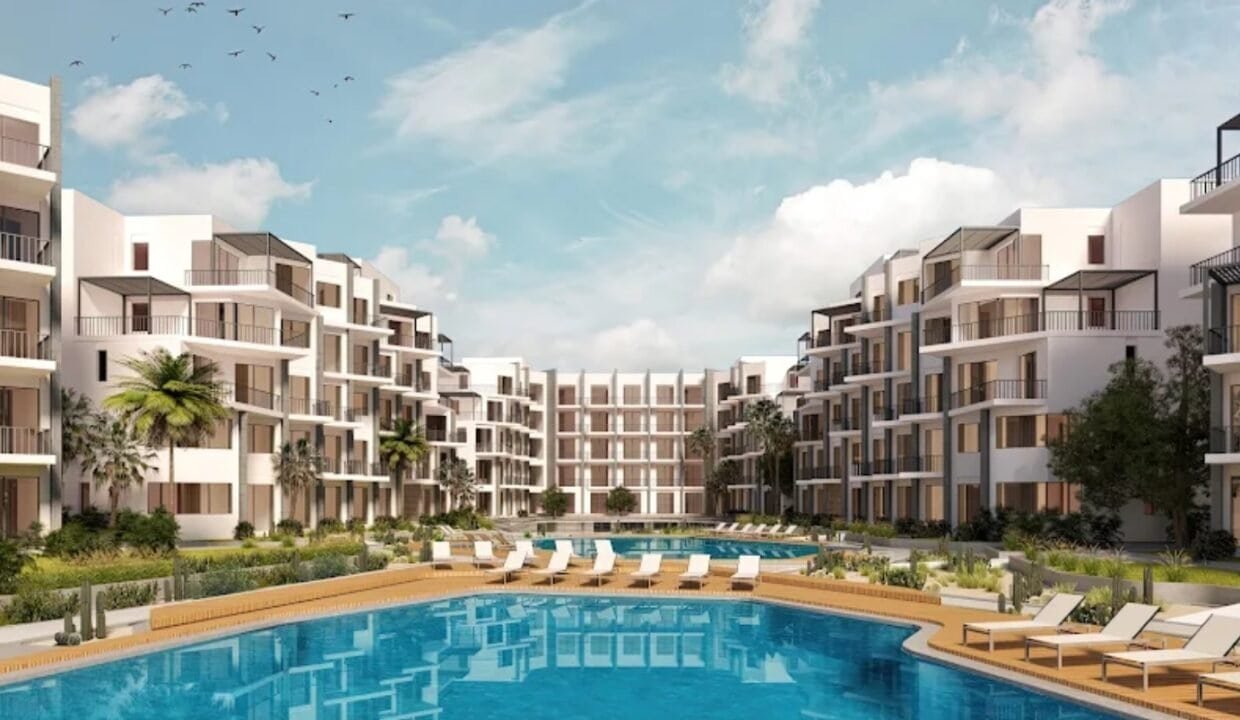 Luxury sea view apartments in Hurghada with modern design and spacious balconies.