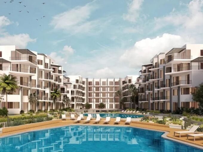 Luxury sea view apartments in Hurghada with modern design and spacious balconies.