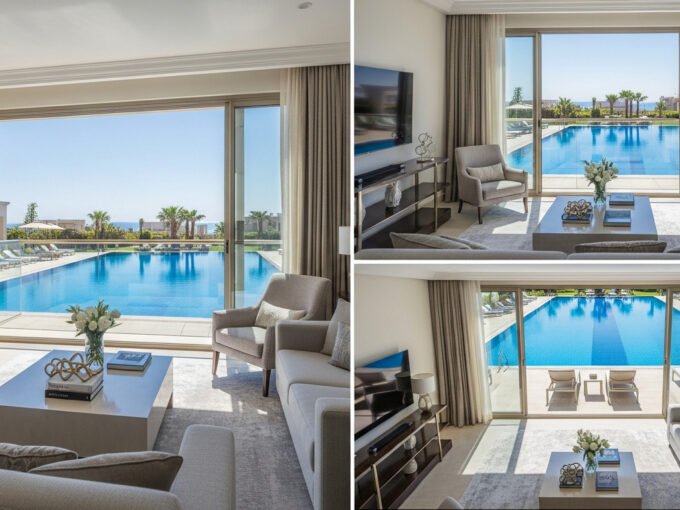 شقة CALA غرفتي نوم بإطلالة رائعة على حمام السباحة، تصميم عصري، عقارات للبيع، مامو بروبرتي.