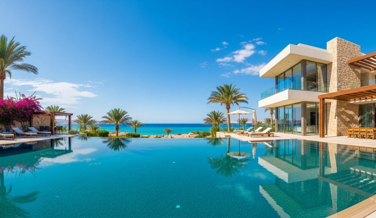 فيلا فاخرة في سوما باي بمصر مطلة على البحر الأحمر، مثالية للشراء والاستثمار عبر MAMO Property.