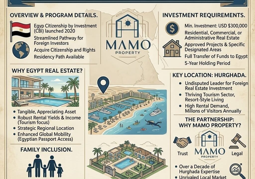 Resort with pools, sea views, and modern amenities in Hurghada, Egypt.