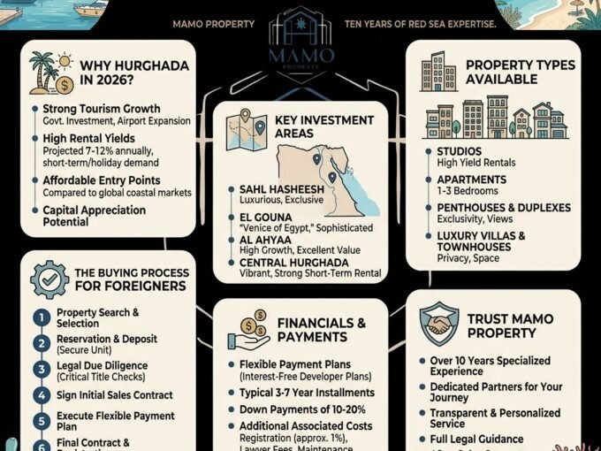 Hurghada property guide 2026: investment, lifestyle, and project insights in the Red Sea.
