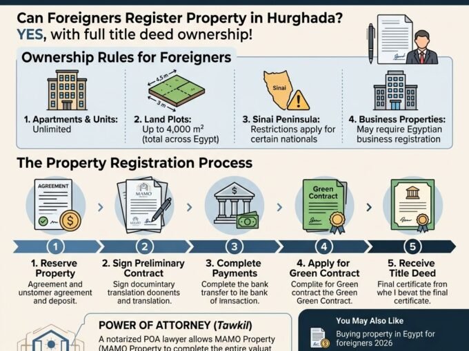 Informative guide on registering property in Hurghada for foreigners, including ownership rules and.