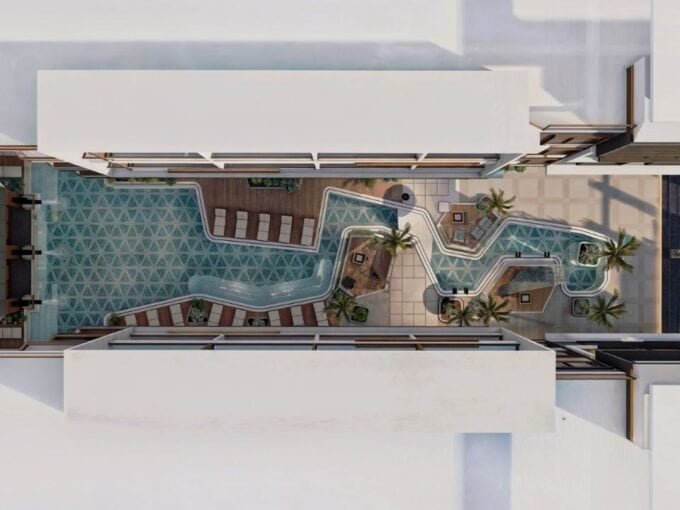 Luxury property Ibiza Bay with pool and sea view in Hurghada.