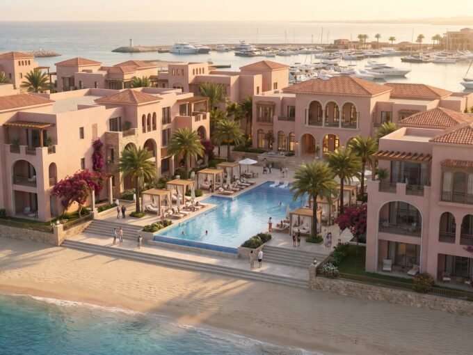 BELLAMAR Porto Ghalib Marsa Alam - Beachfront pool deck with Mediterranean arches