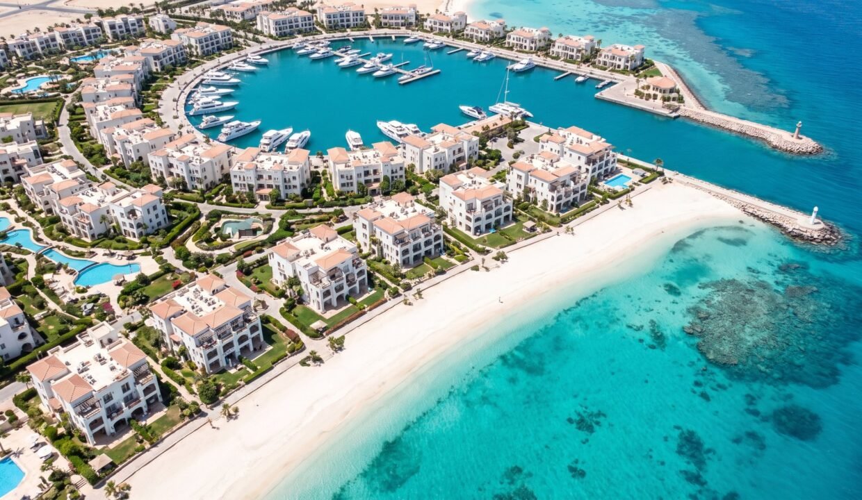 BELLAMAR Porto Ghalib Marsa Alam - Aerial view of the marina-front residential project