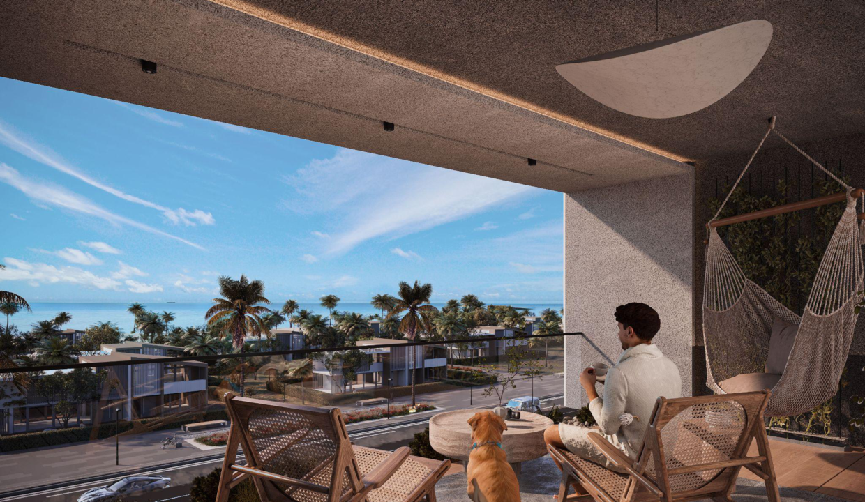 CLAN Residents — interior balcony with sea view