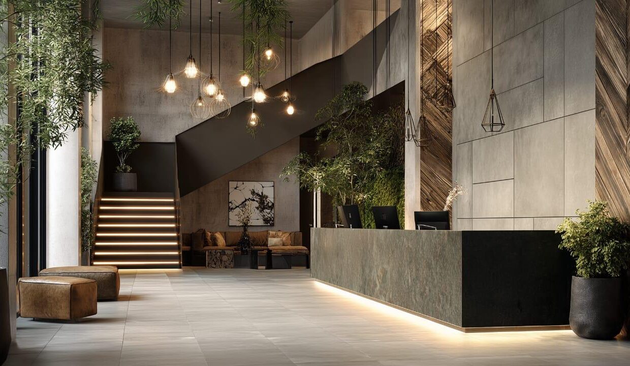 La Vida Magawish — luxury lobby reception with modern design