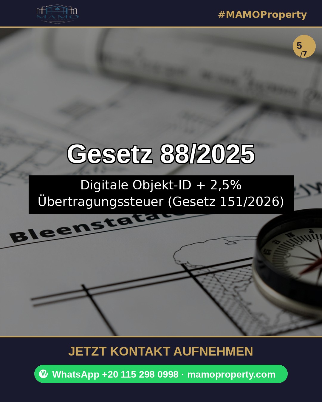 Folie 5 — Fünfjahreskosten einer nicht registrierten Einheit im Vergleich zu einer registrierten