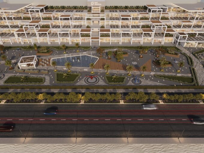 Mall Al-Sokhna — aerial view of the sea-facing terraces