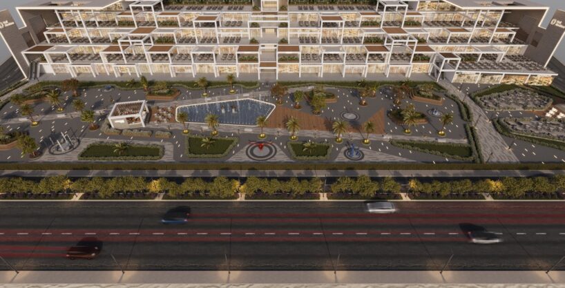 Mall Al-Sokhna — aerial view of the sea-facing terraces