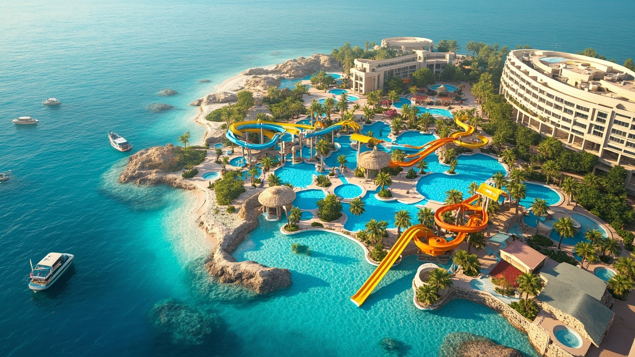 Aqua park visualisation as planned for South Magawish - reference for new aqua park