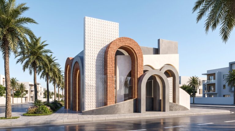 Hadaba Point in Hurghada, Egypt - architectural visualisation, street view