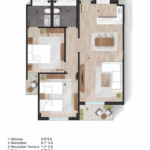 Marina Hills Sokhna — 112 SQM Type A floor plan