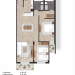 Marina Hills Sokhna — 130 SQM Type C floor plan