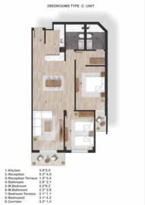 Marina Hills Sokhna — 130 SQM 2 Bedroom Sea-View Apartment