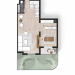 Marina Hills Sokhna — 180 SQM 3-bedroom duplex ground floor plan