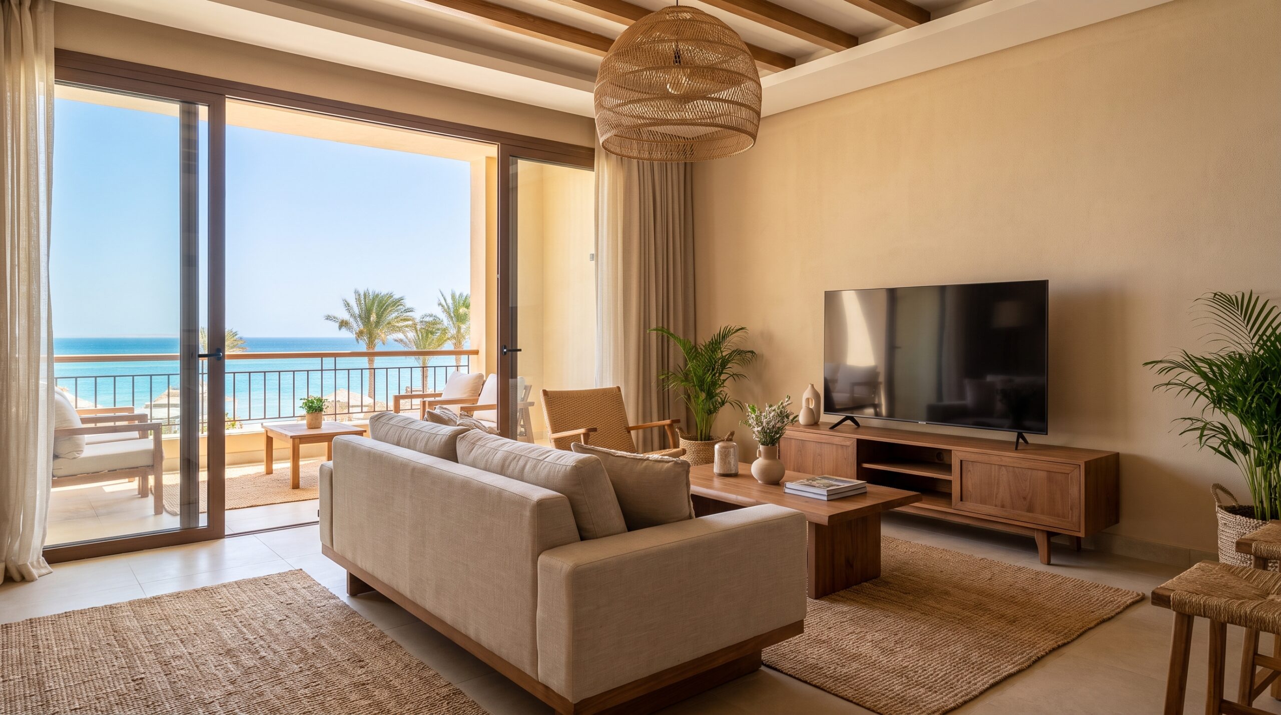Sama Heights in Hurghada, Egypt - architectural visualisation, living room interior